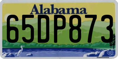 AL license plate 65DP873