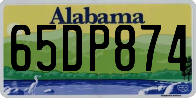 AL license plate 65DP874
