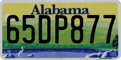AL license plate 65DP877