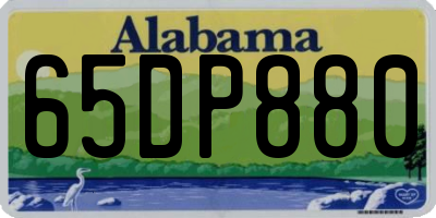 AL license plate 65DP880