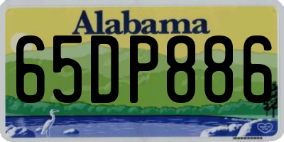 AL license plate 65DP886
