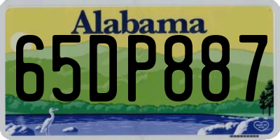 AL license plate 65DP887