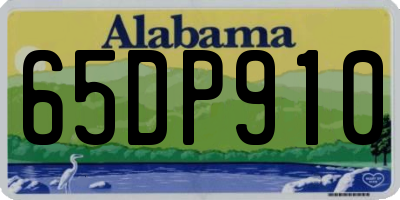 AL license plate 65DP910