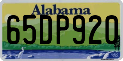 AL license plate 65DP920