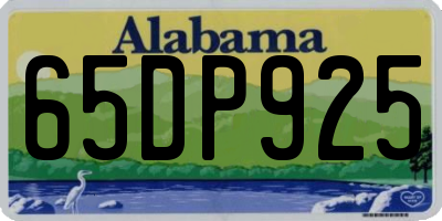 AL license plate 65DP925