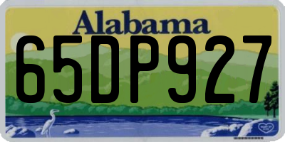 AL license plate 65DP927