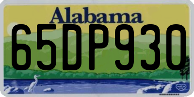 AL license plate 65DP930