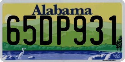 AL license plate 65DP931