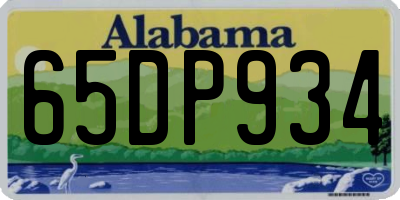 AL license plate 65DP934