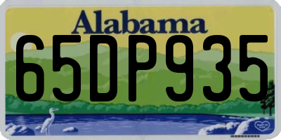 AL license plate 65DP935