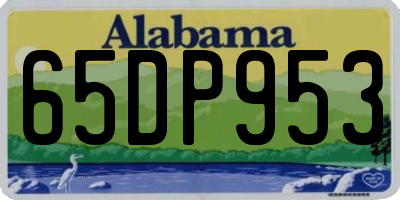 AL license plate 65DP953