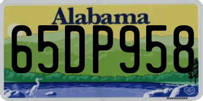 AL license plate 65DP958