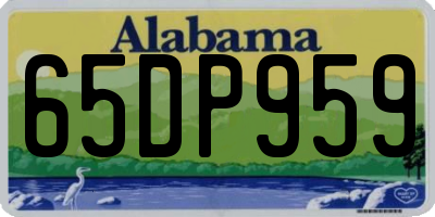 AL license plate 65DP959