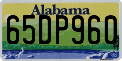 AL license plate 65DP960