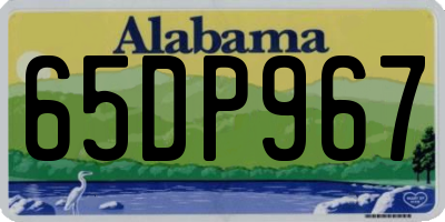 AL license plate 65DP967