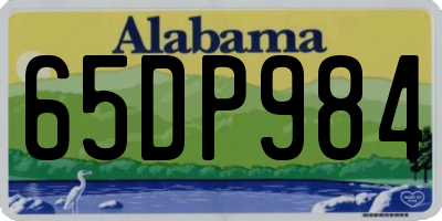 AL license plate 65DP984
