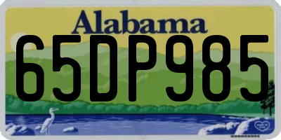 AL license plate 65DP985