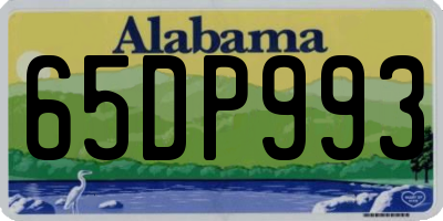 AL license plate 65DP993