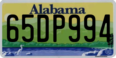AL license plate 65DP994