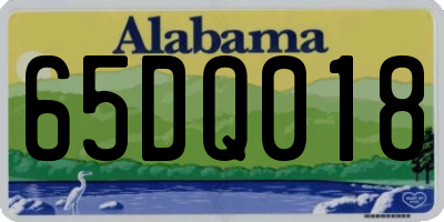 AL license plate 65DQ018