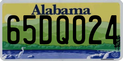AL license plate 65DQ024