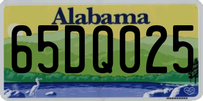 AL license plate 65DQ025