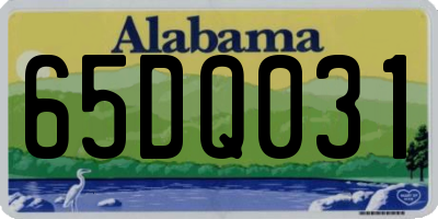AL license plate 65DQ031