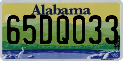 AL license plate 65DQ033