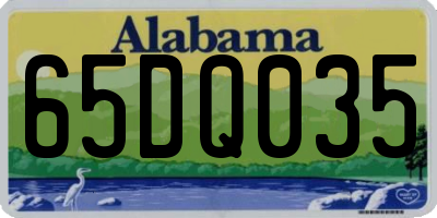 AL license plate 65DQ035