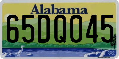 AL license plate 65DQ045