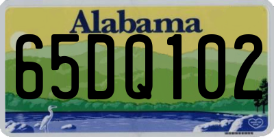 AL license plate 65DQ102