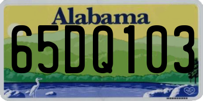 AL license plate 65DQ103