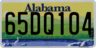 AL license plate 65DQ104