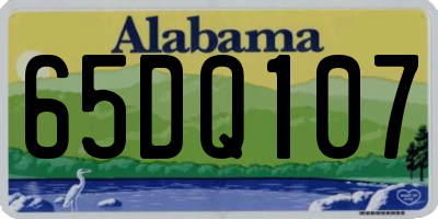 AL license plate 65DQ107