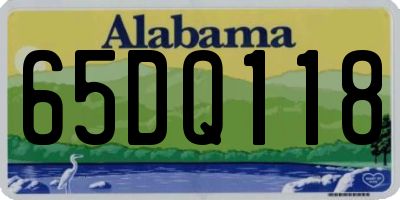 AL license plate 65DQ118