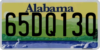 AL license plate 65DQ130