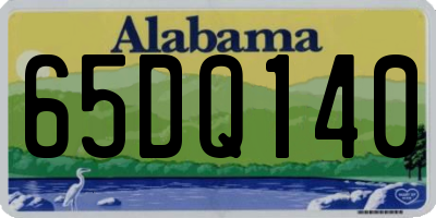 AL license plate 65DQ140