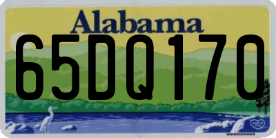 AL license plate 65DQ170