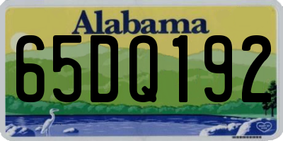 AL license plate 65DQ192