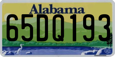 AL license plate 65DQ193