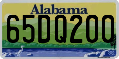AL license plate 65DQ200