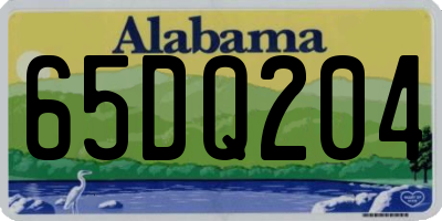 AL license plate 65DQ204