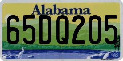 AL license plate 65DQ205