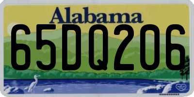 AL license plate 65DQ206