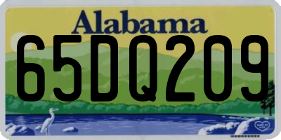 AL license plate 65DQ209