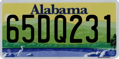 AL license plate 65DQ231