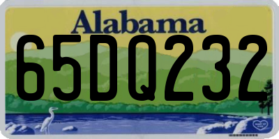 AL license plate 65DQ232