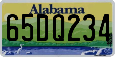 AL license plate 65DQ234