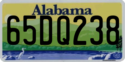 AL license plate 65DQ238