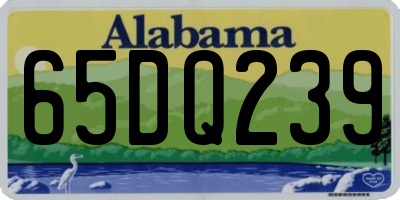 AL license plate 65DQ239